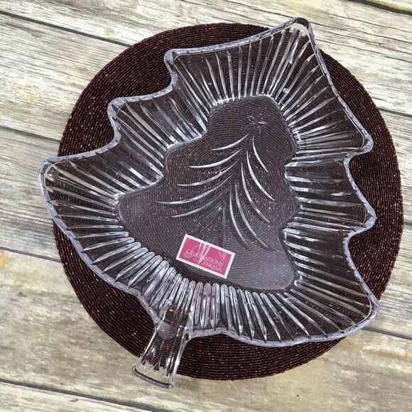 🎁 Mikasa Crystal Tree Cookie Candy Dish Tray - Picture 3 of 8